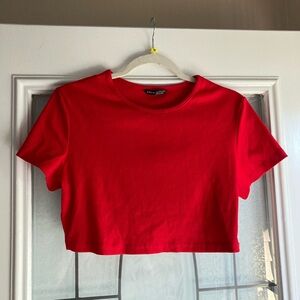 Red crop top